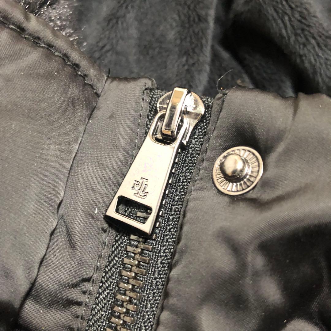 RLL ローレンラルフローレン　ダウンジャケット　ダウンコート　黒　ベルト付