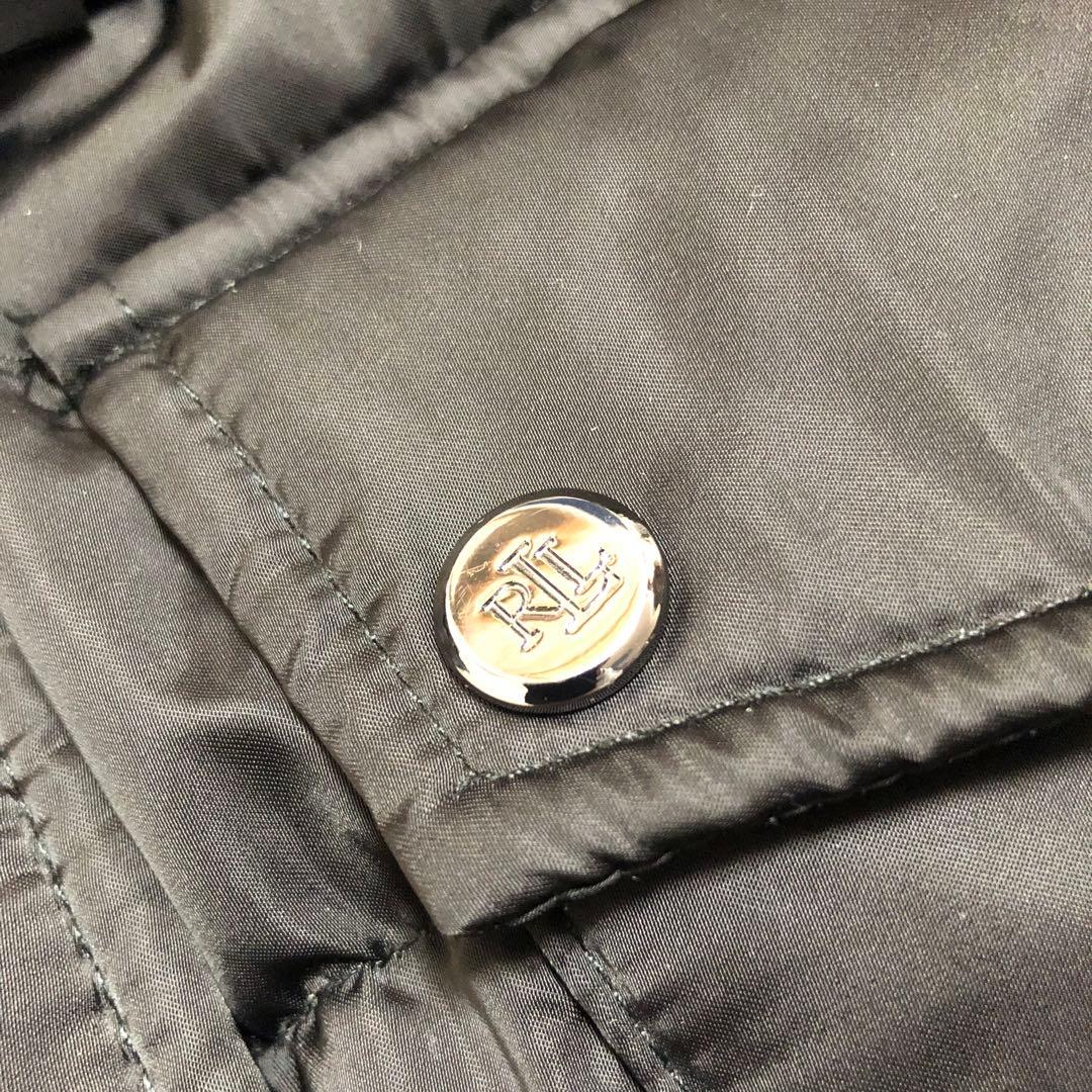 RLL ローレンラルフローレン　ダウンジャケット　ダウンコート　黒　ベルト付