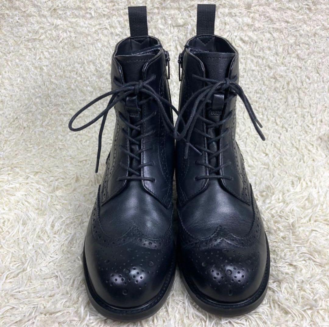 『未使用級』リーガル レースアップブーツ サイドジップ 23 ゴアテックス