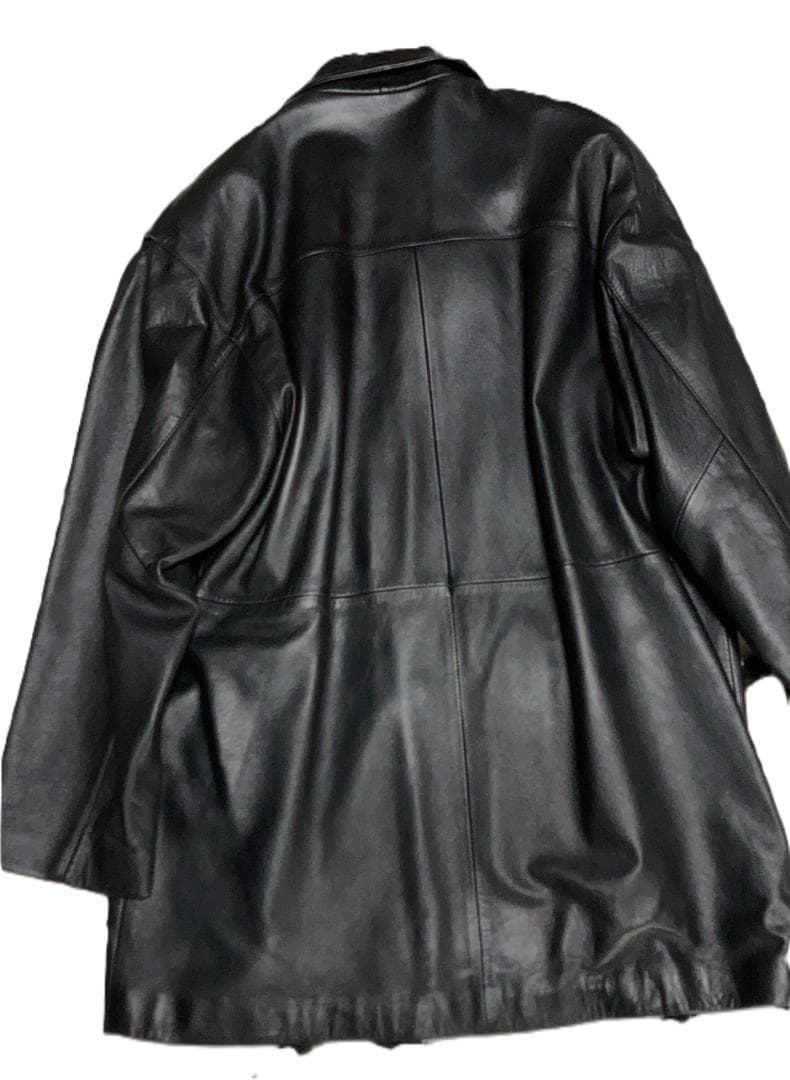 レザー カーコート XL ブラック 羊革