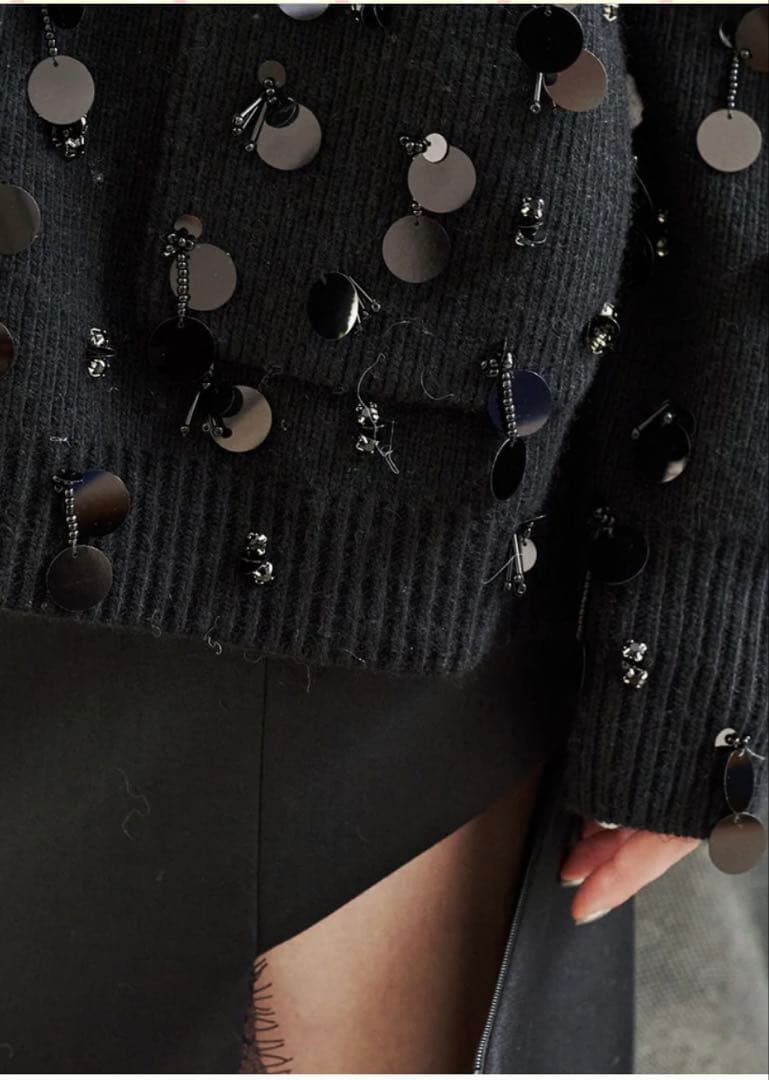 ジョゼムーン♡ BIJOU OVER KNIT CARDIGANカーディガン