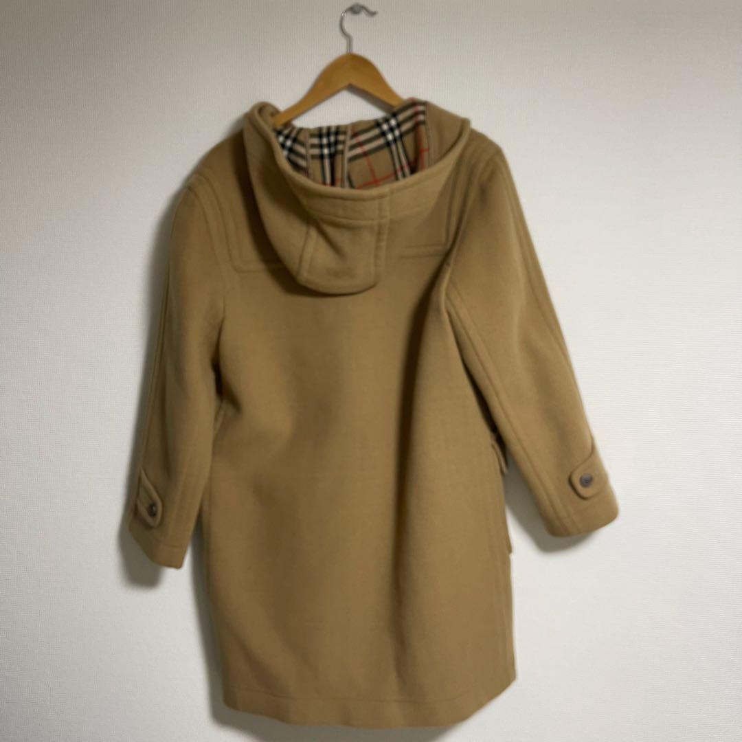 バーバリーロンドン ダッフルコート カシミア混ロングコート フーディ ベージュ