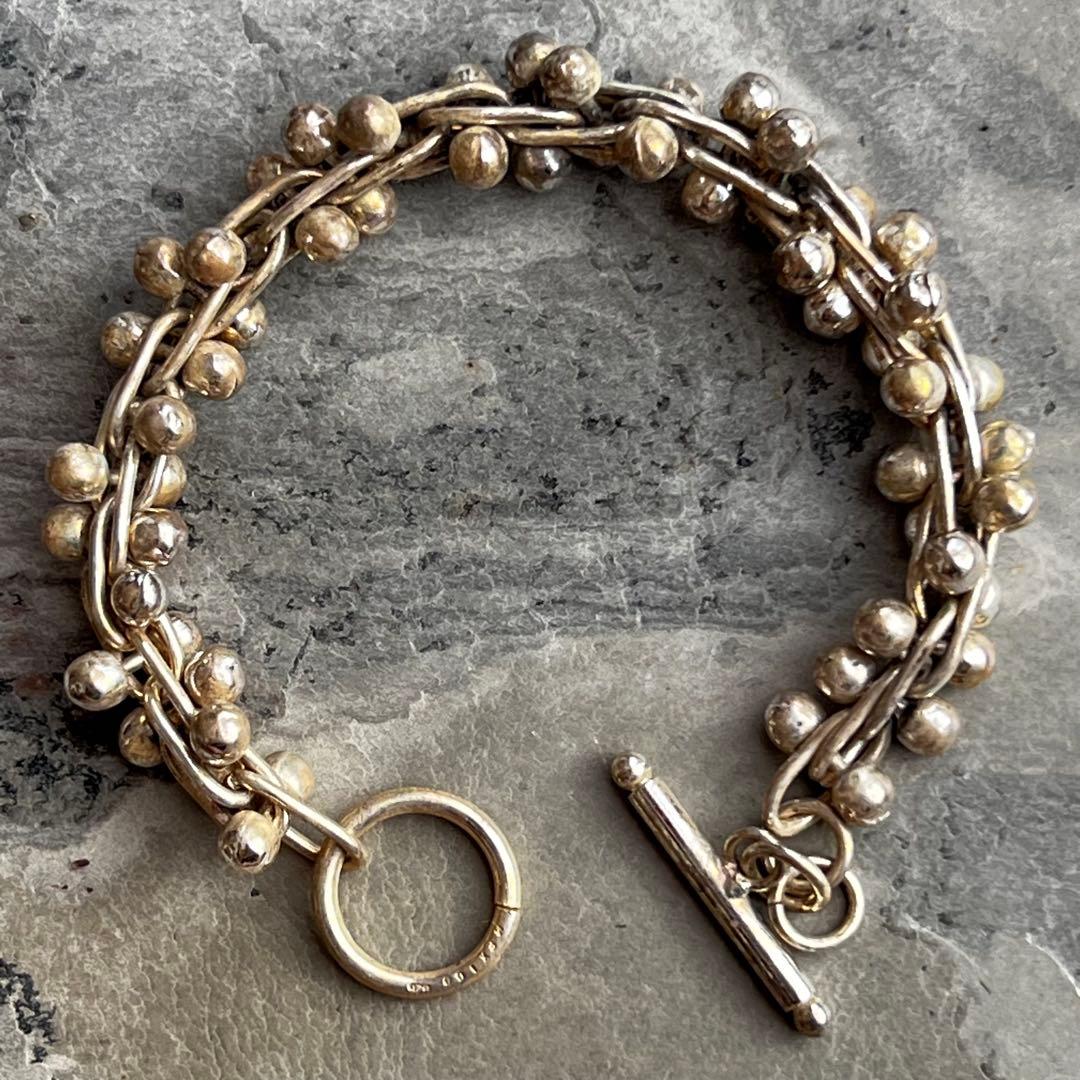 VINTAGE ヴィンテージ MEXICO シルバーパール DNA ブレスレット