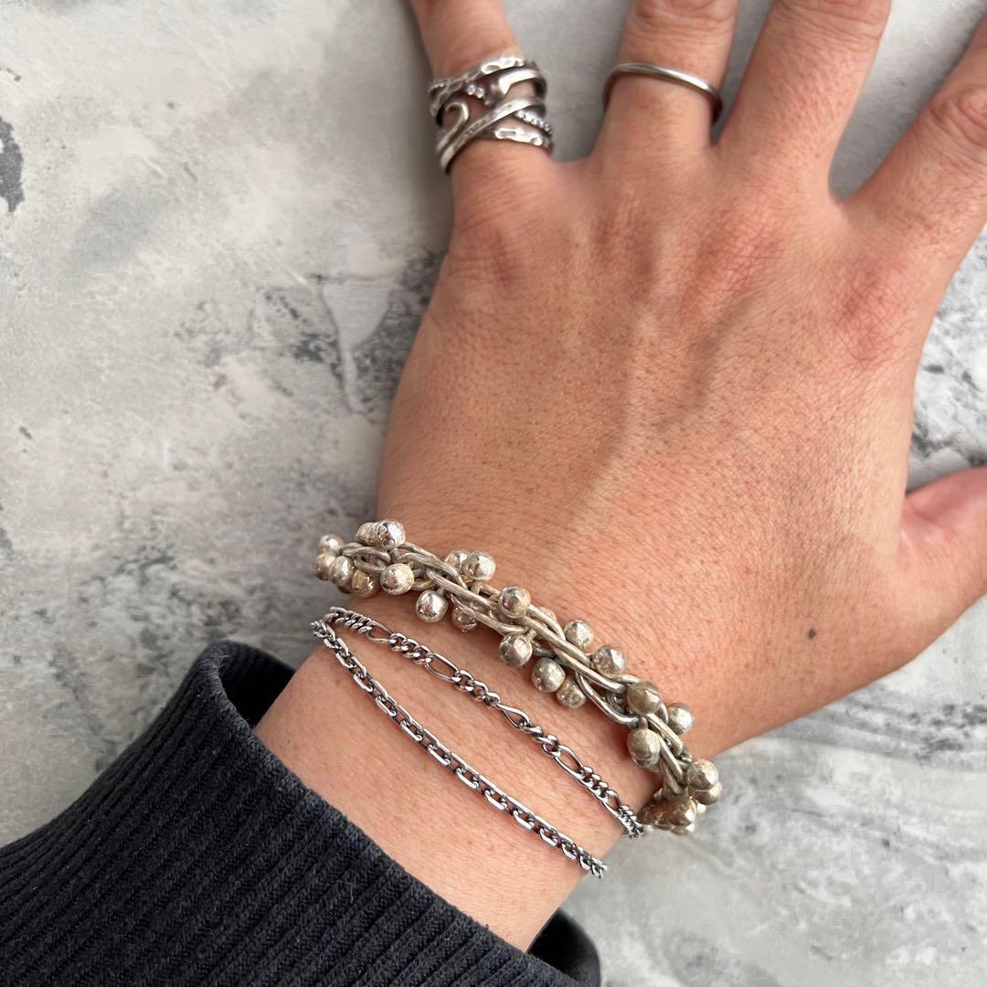 VINTAGE ヴィンテージ MEXICO シルバーパール DNA ブレスレット