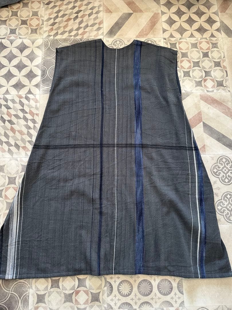 タマキニイメtamaki niime★ウール・コットン ダークグレー ワンピース