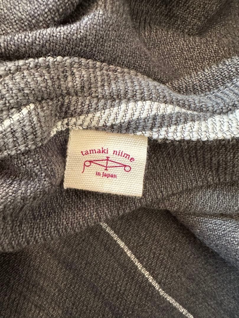 タマキニイメtamaki niime★ウール・コットン ダークグレー ワンピース