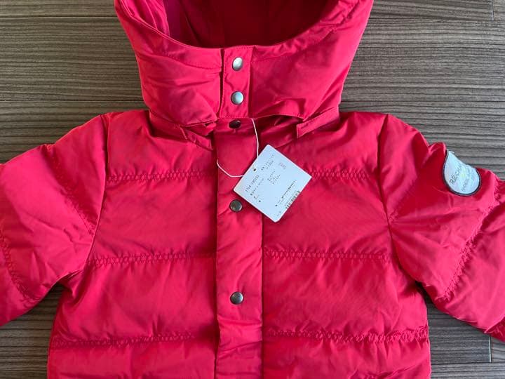 ノイユエームべべ タフタダウンコート　赤　130㎝