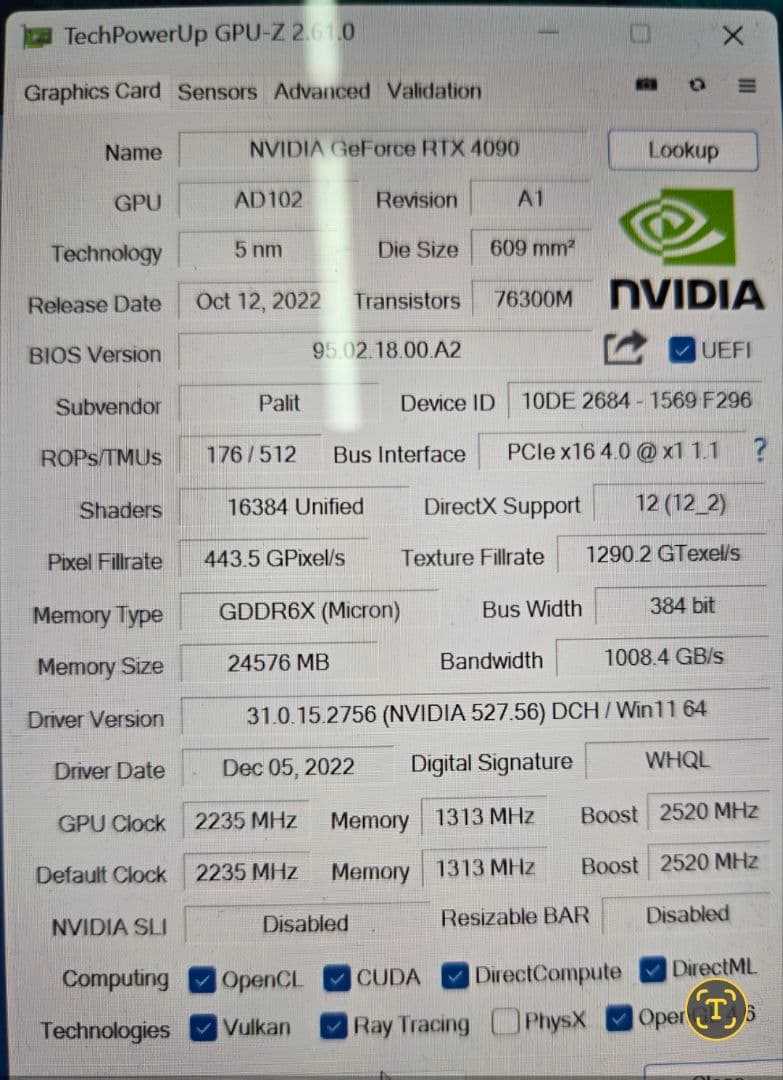 NVIDIA GeForce RTX 4090 本体