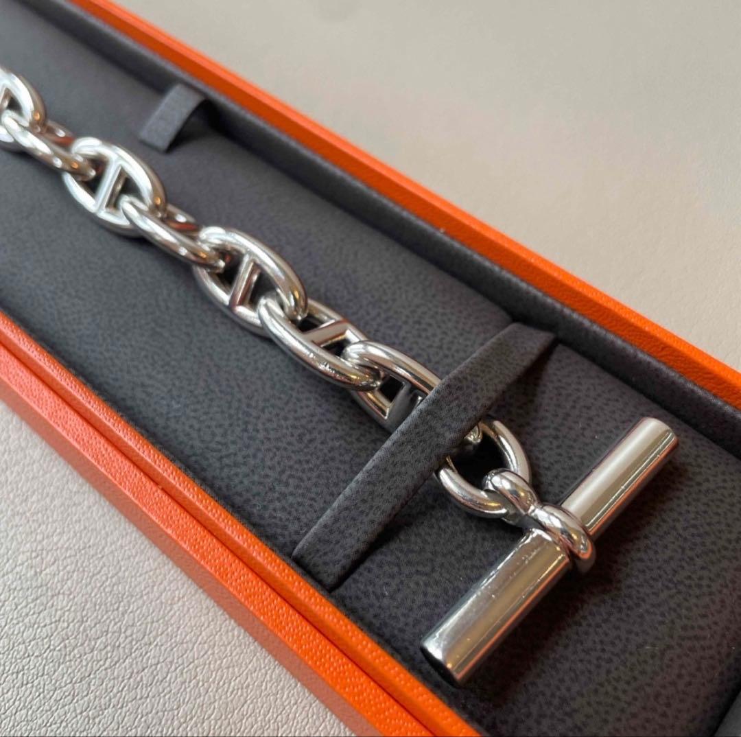 エルメス シェーヌダンクル シルバーブレスレット GM11コマ