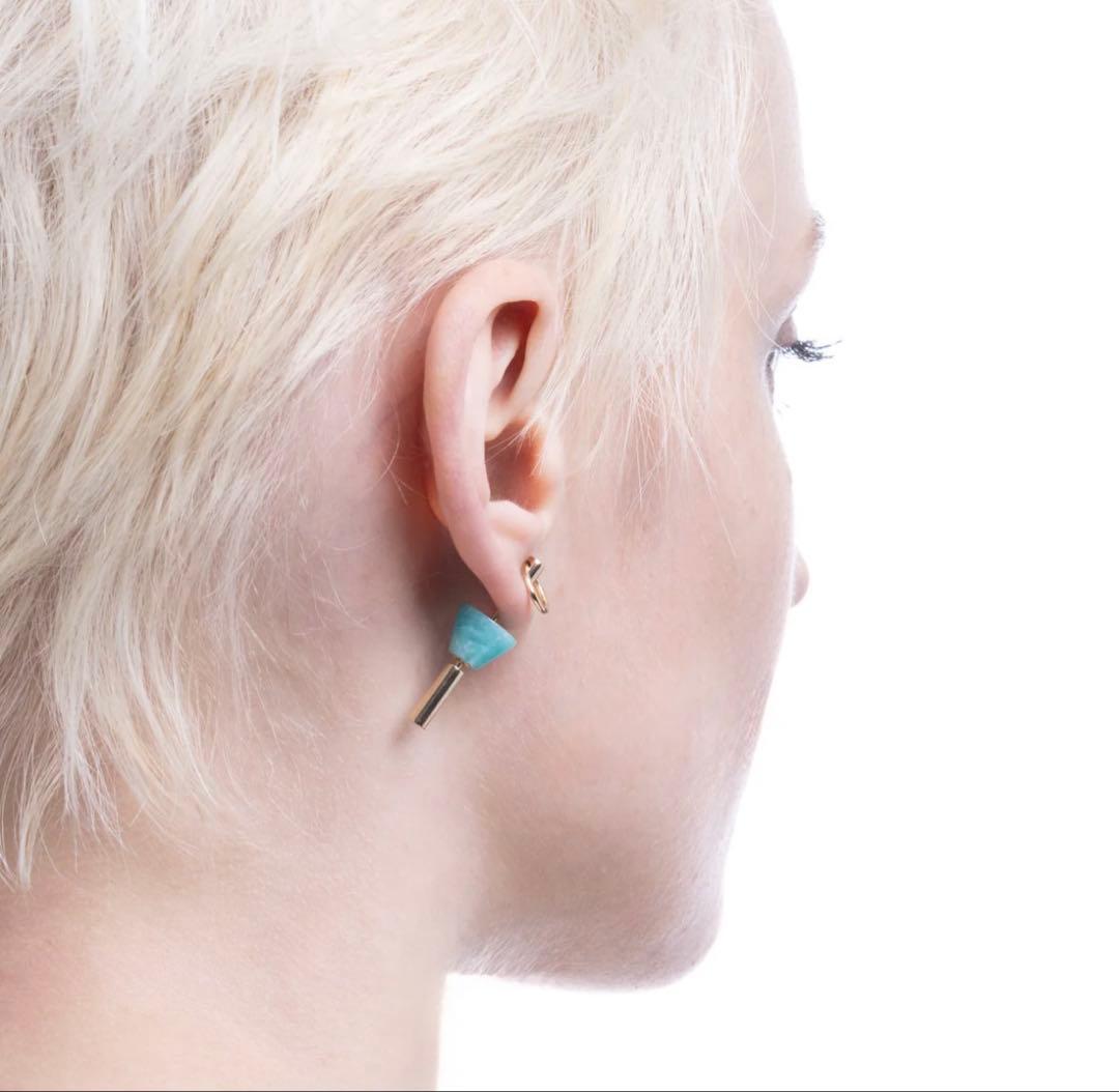 Hirotaka ドアノッカーピアス⭐︎アマゾナイト