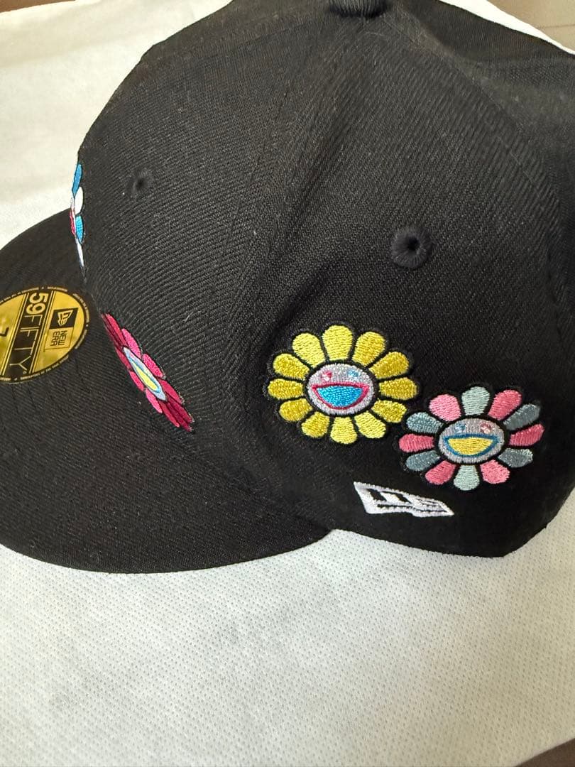 限定品 NEW ERA村上隆59FIFTY FLOWER ALLOVER 黒