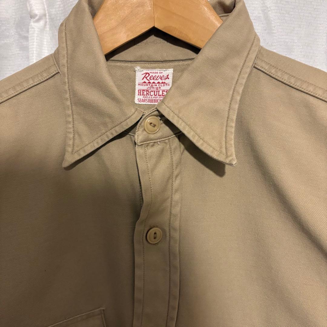 #*n様 40s ヘラクレス ワークシャツ デッドストック マチ付き 猫目 ネル