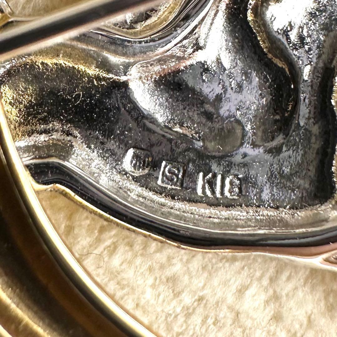 美品ꕥ幸運ꕥミキモト K18×シルバー ペガサス ブローチ アコヤ真珠 ケース付