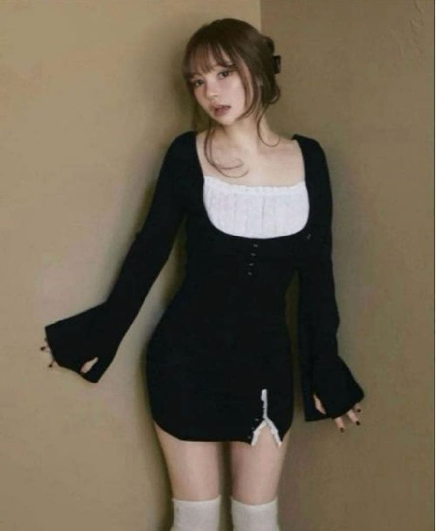 ワンピース Poppy lace mini dress andmary