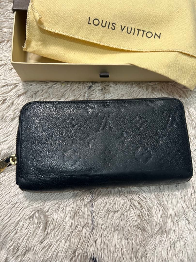正規品ルイヴィトン アンプラント ジッピーウォレット長財布 黒 ブラック財布