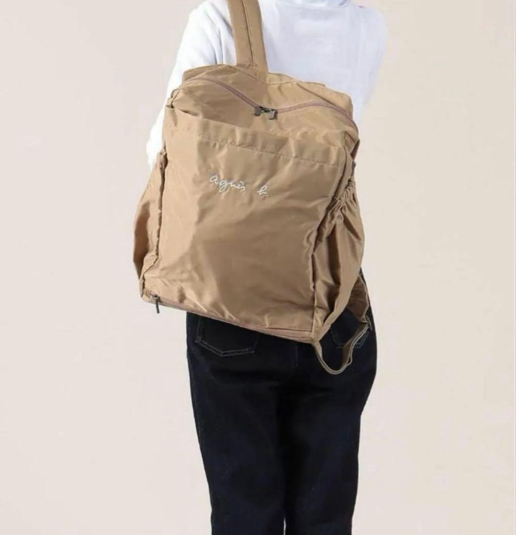 agnès b. ベージュ トートバッグ
