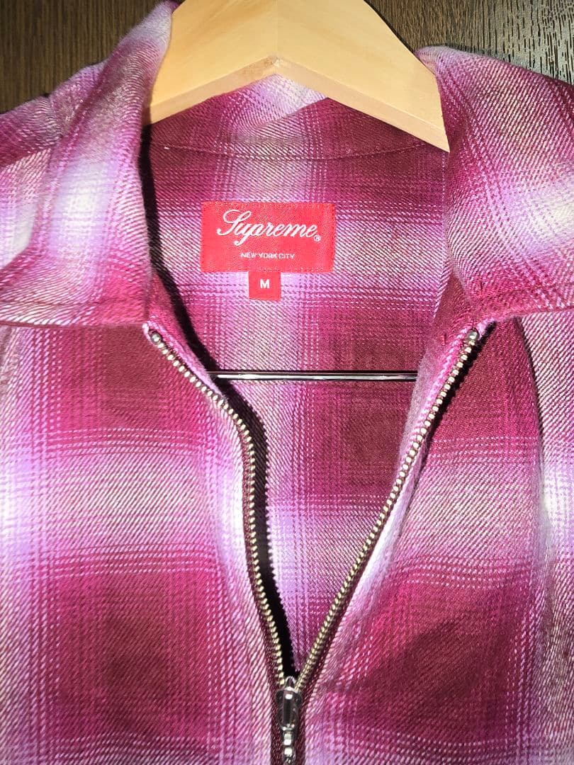 トップス Supreme Shadow Plaid Flannel ZipUp Shirt