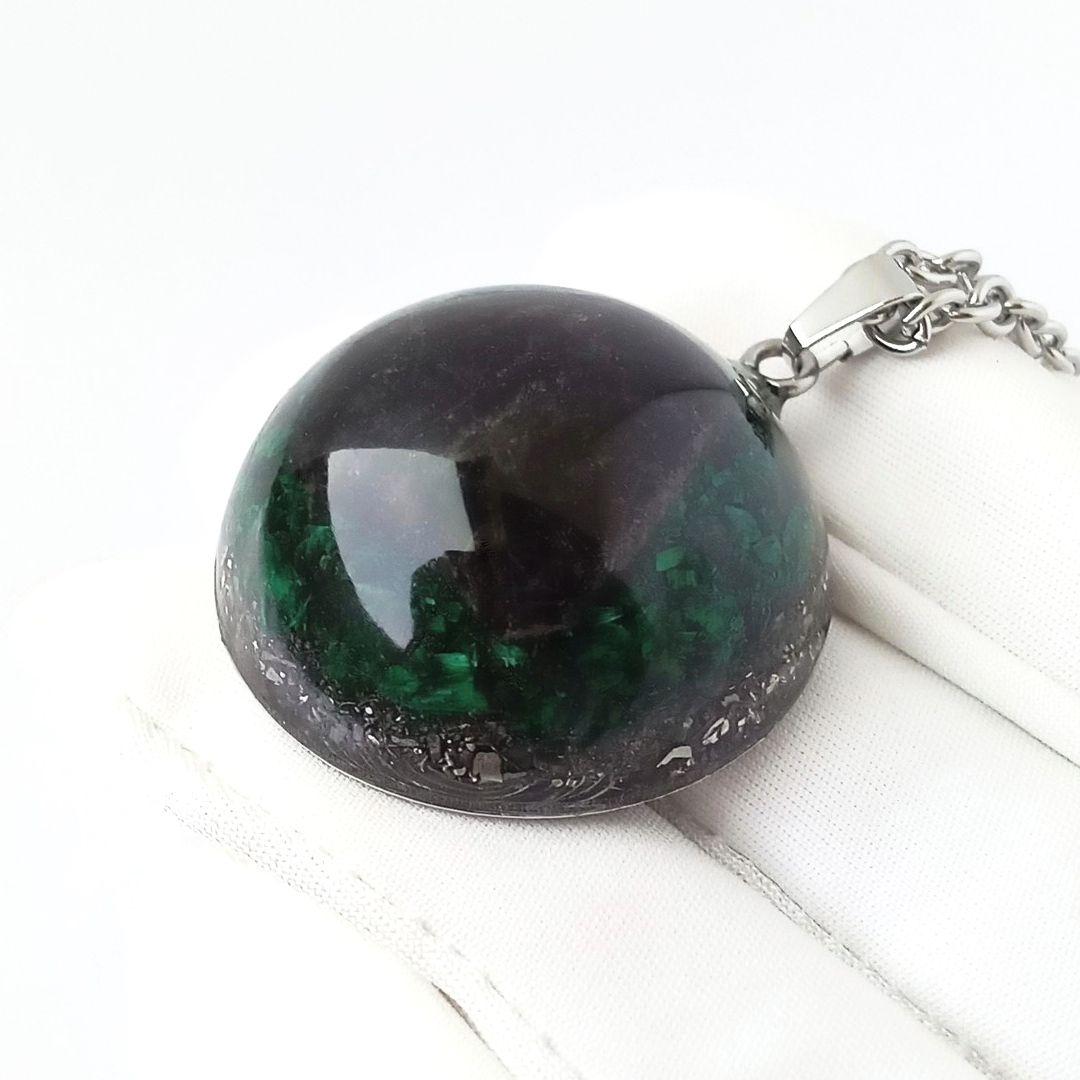 オルゴナイト｜持ち主を悪いものからひたすら守る！｜天然色モリオン×マラカイト