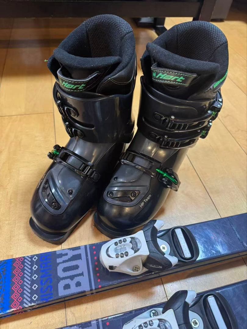 キスマーク　スキーセット　138センチ　hardブーツ　23〜23.5センチ