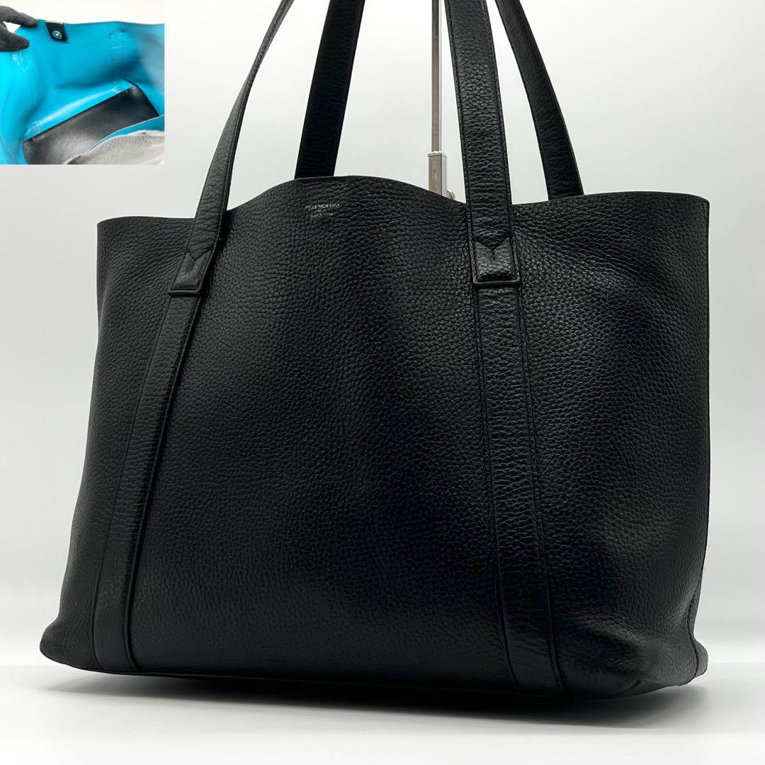 ペッレモルビダ　トートバッグ　テーラマリーナ　レザー　ブラック　A4　肩掛け