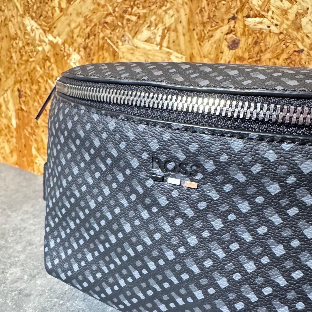 HUGO BOSS ブラック ボディバッグ ウエストバッグ Ray