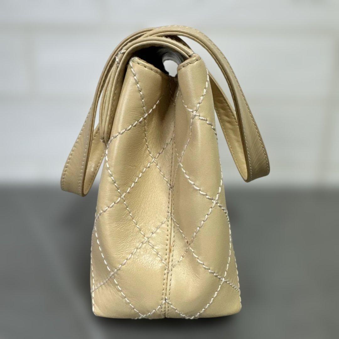 美品　CHANEL シャネル トートバッグ 7番台 ワイルドステッチ