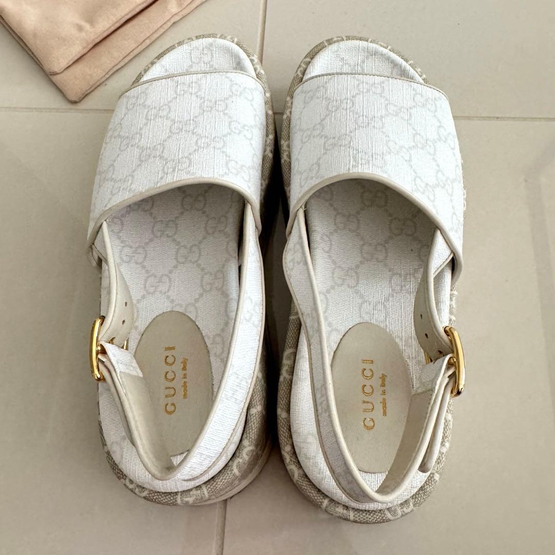 【美品】GUCCI ホワイト コンフォートサンダル37