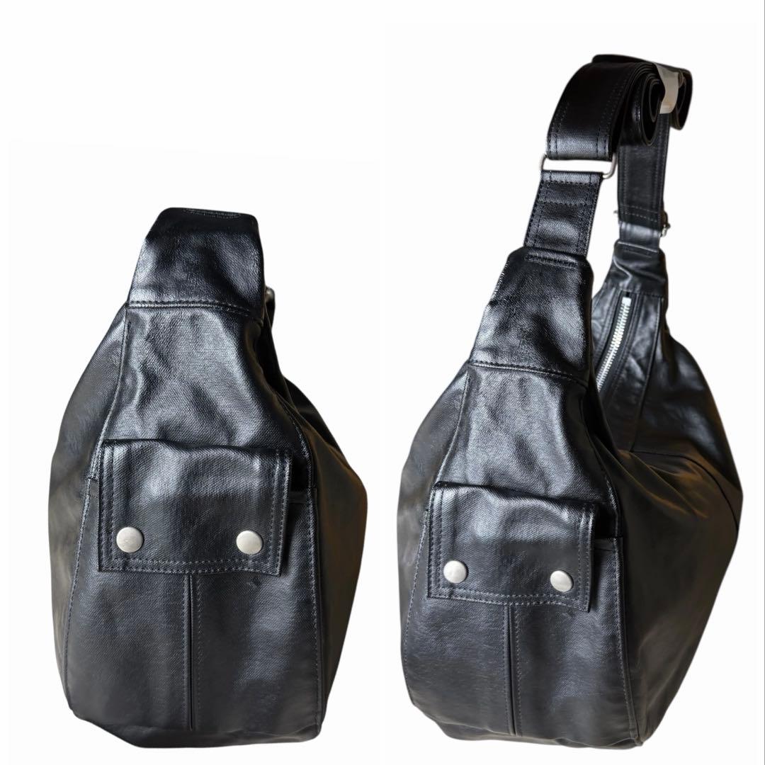 極美品✨ポーターフリースタイル ショルダーバッグ ハーフムーン ブラック L