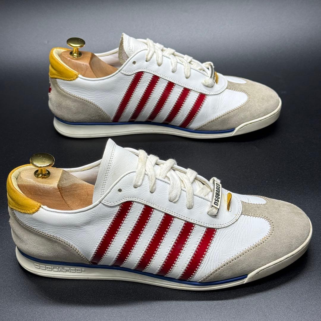 Dsquared2 レザースニーカー ホワイト ストリート カジュアル ホワイト