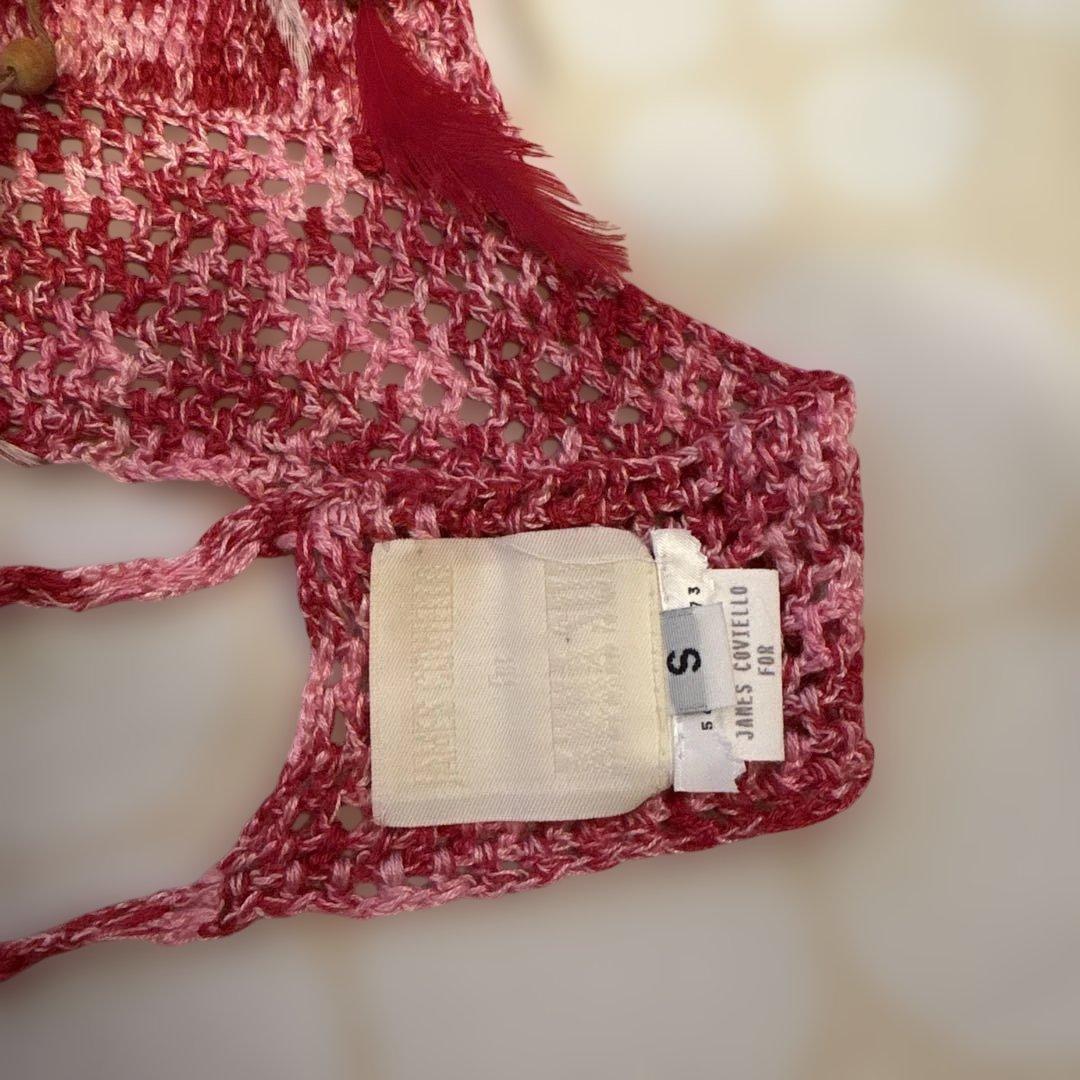 ANNASUI 赤 ボヘミアンスタイルキャミソール