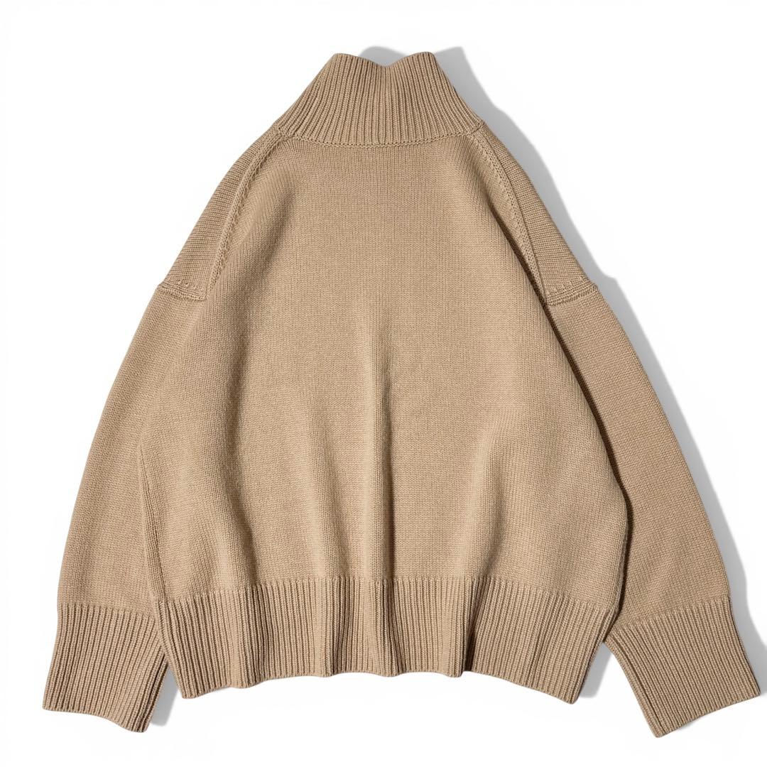 極美品✨️¥8.4万　エブール　カシミア100　ハイネックニット　キャメルベージュ