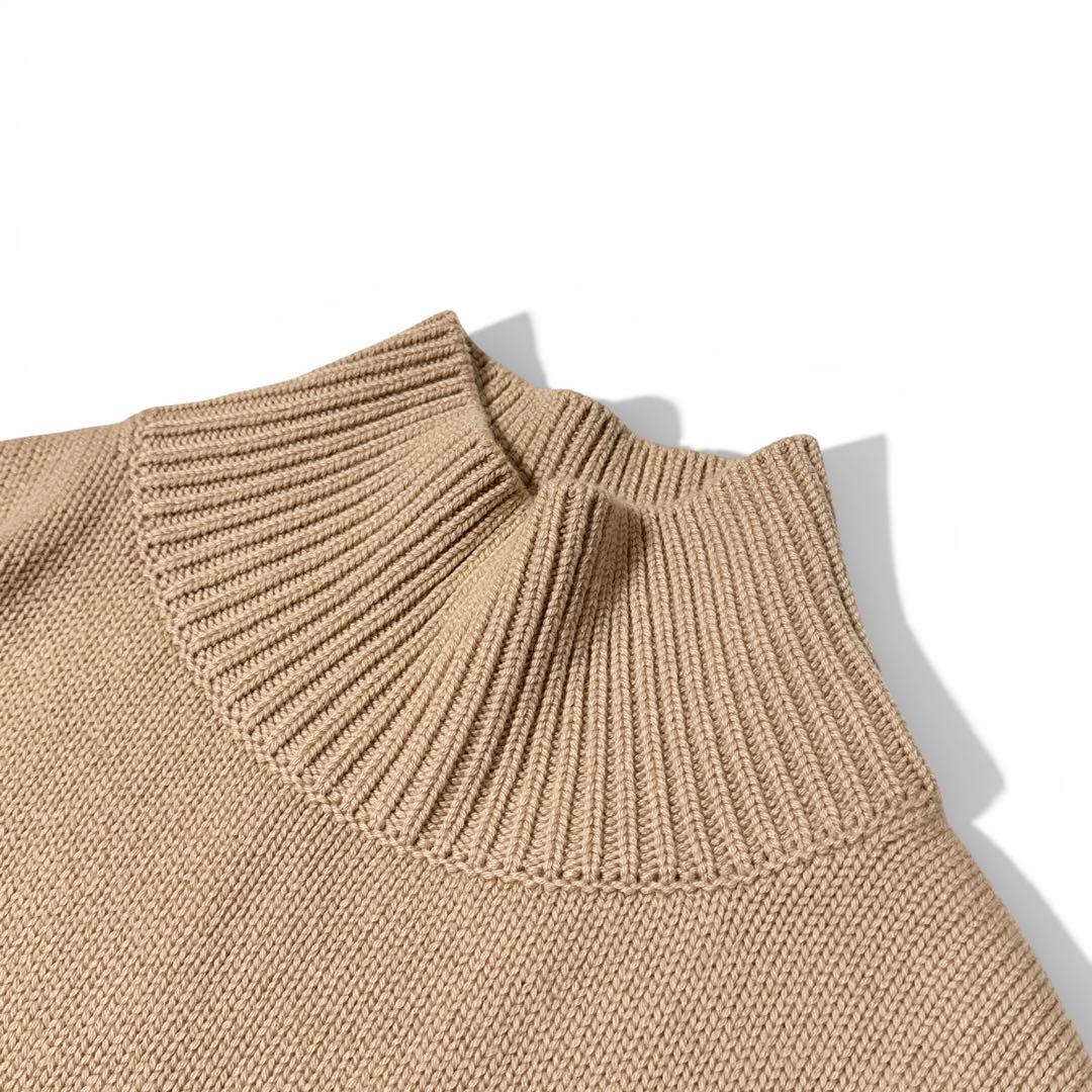 極美品✨️¥8.4万　エブール　カシミア100　ハイネックニット　キャメルベージュ