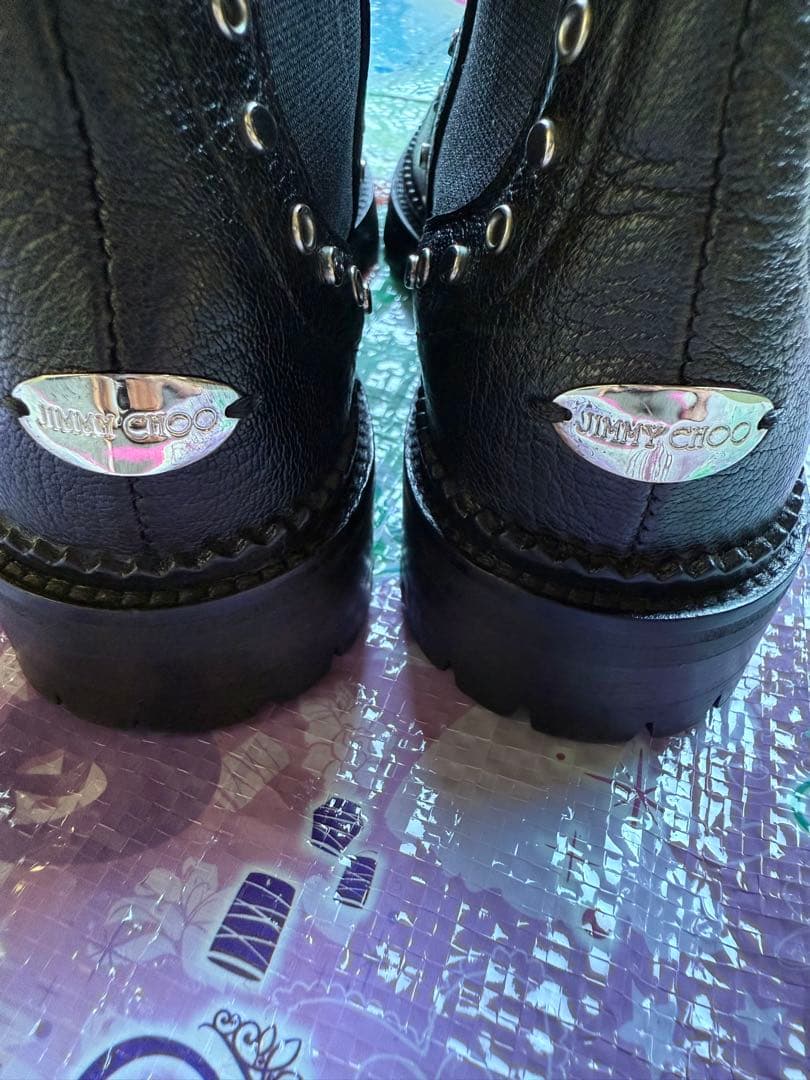 ジミーチュウ　ショートブーツ　サイドゴアブーツ