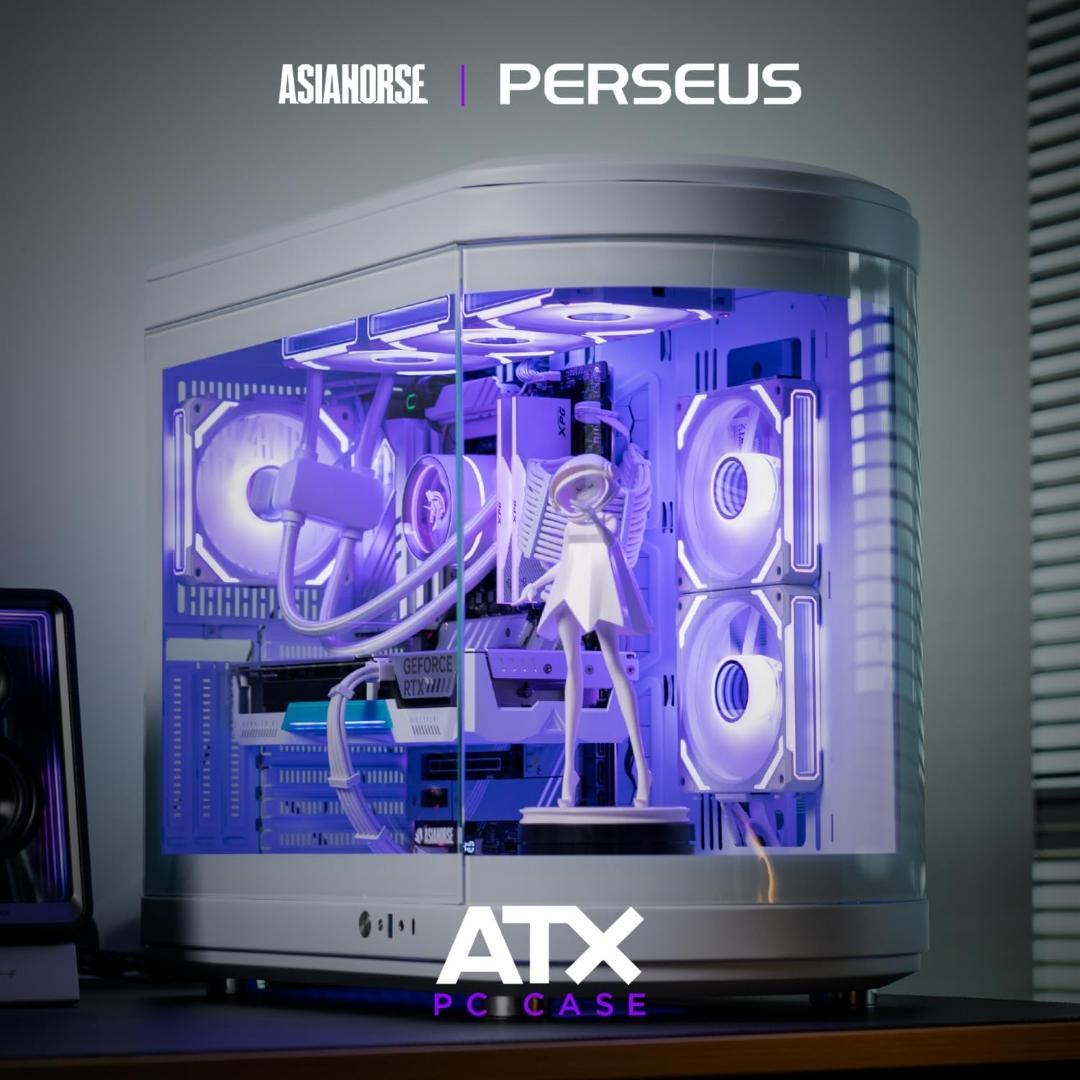 AsiaHorse ATX PCケース ミドルタワー デュアルチャンバー RTX