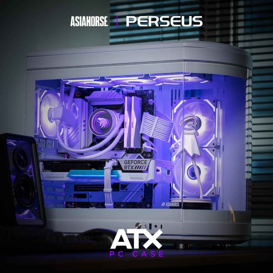 AsiaHorse ATX PCケース ミドルタワー デュアルチャンバー RTX