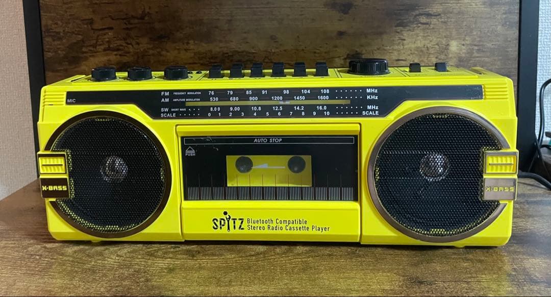 SPITZ Bluetooth ステレオラジカセ イエロー