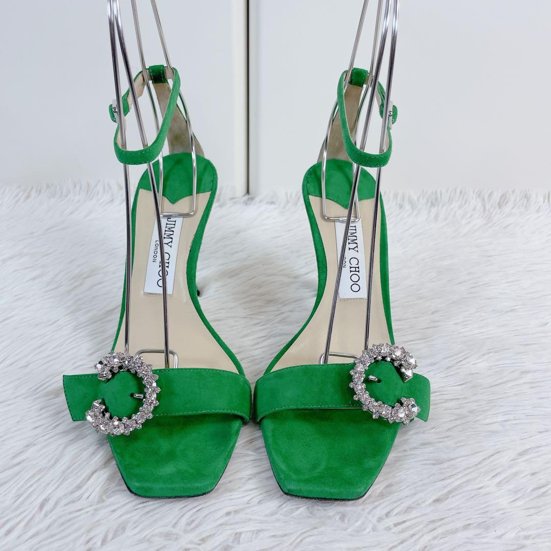 Jimmy Choo ジミーチュウ　サンダル　ハイヒール　クリスタル