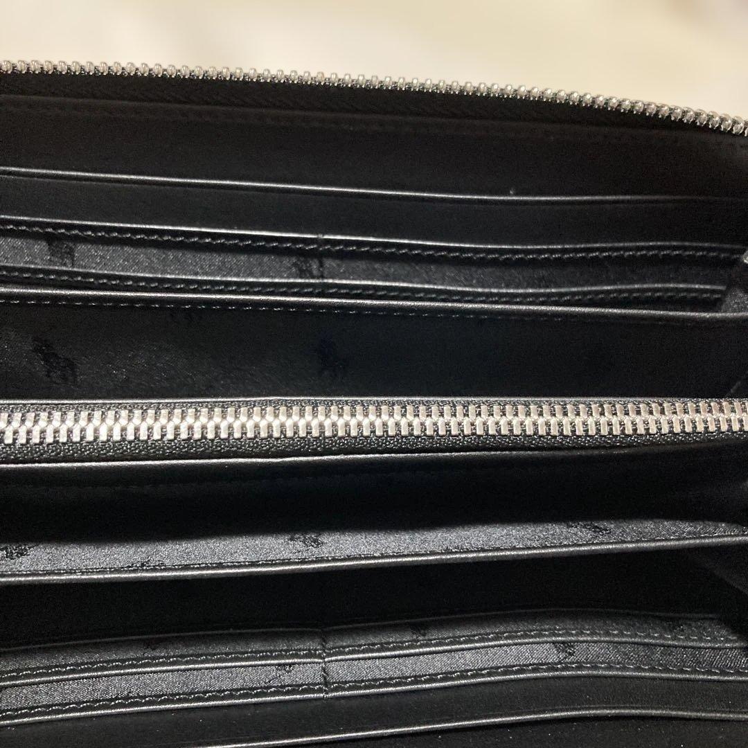 新品ポロラルフローレン　長財布　ラウンドジップ長財布　黒