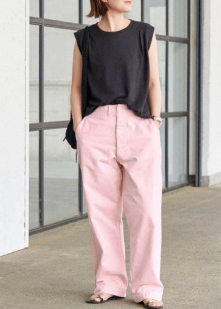Spick and Span Higuchi×S チノワイドパンツ ピンク