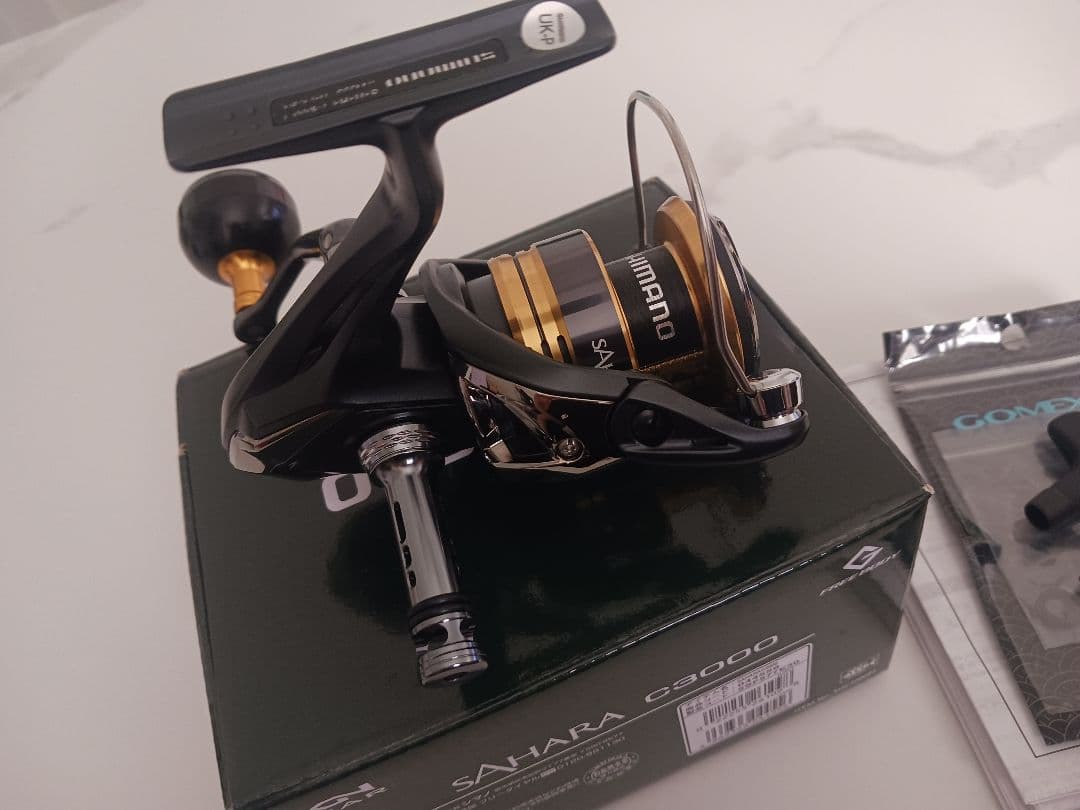 シマノ 22サハラ C3000 ハンドルノブ リールスタンド ラインローラー付