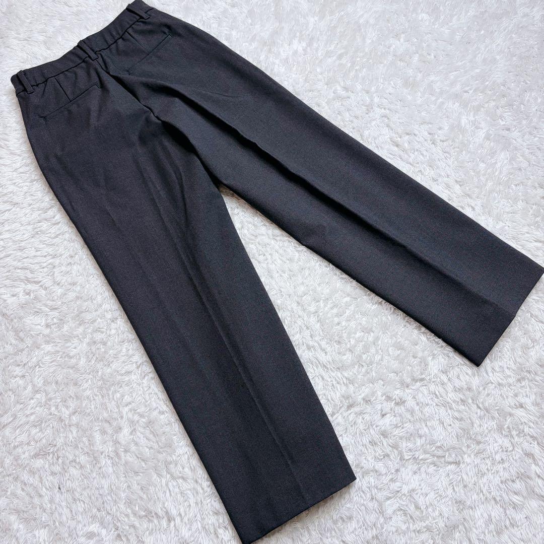 未使用級 プラステ ウォームリザーブパンツスーツ ノーカラー ワイドパンツ