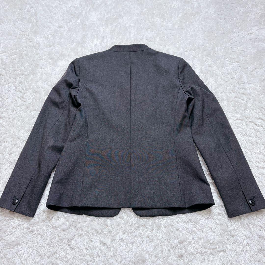 未使用級 プラステ ウォームリザーブパンツスーツ ノーカラー ワイドパンツ