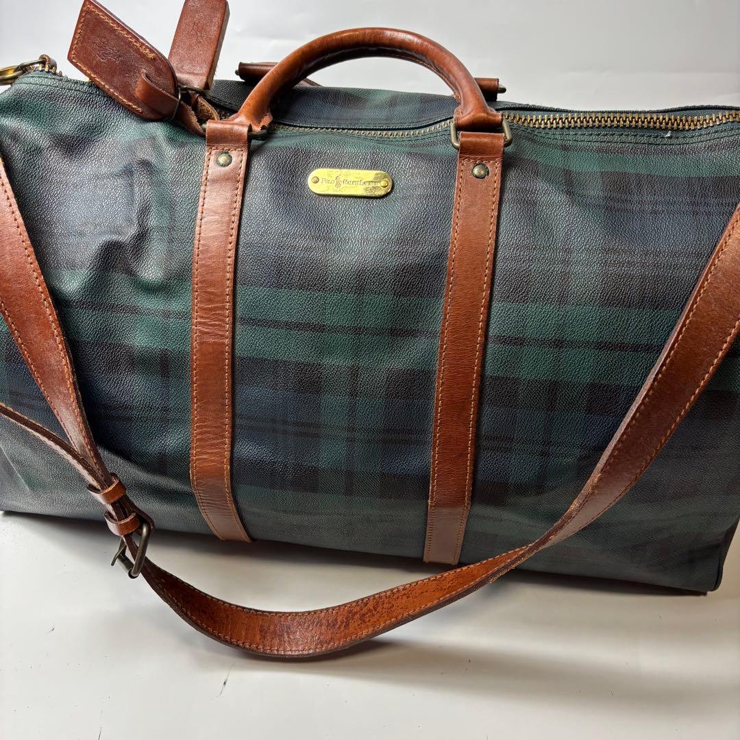 ポロラルフローレン ボストンバッグ PVC 旅行 ビジネス 大型サイズ　チャーム