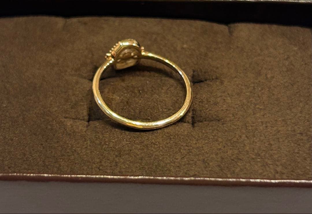 【完売品】agete アガット K10 ゴールドリング13号タイガーアイ 金運↑