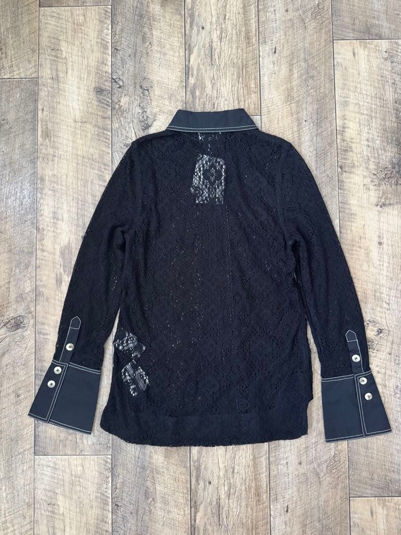 GANNI ガニー コットン レース シャツ