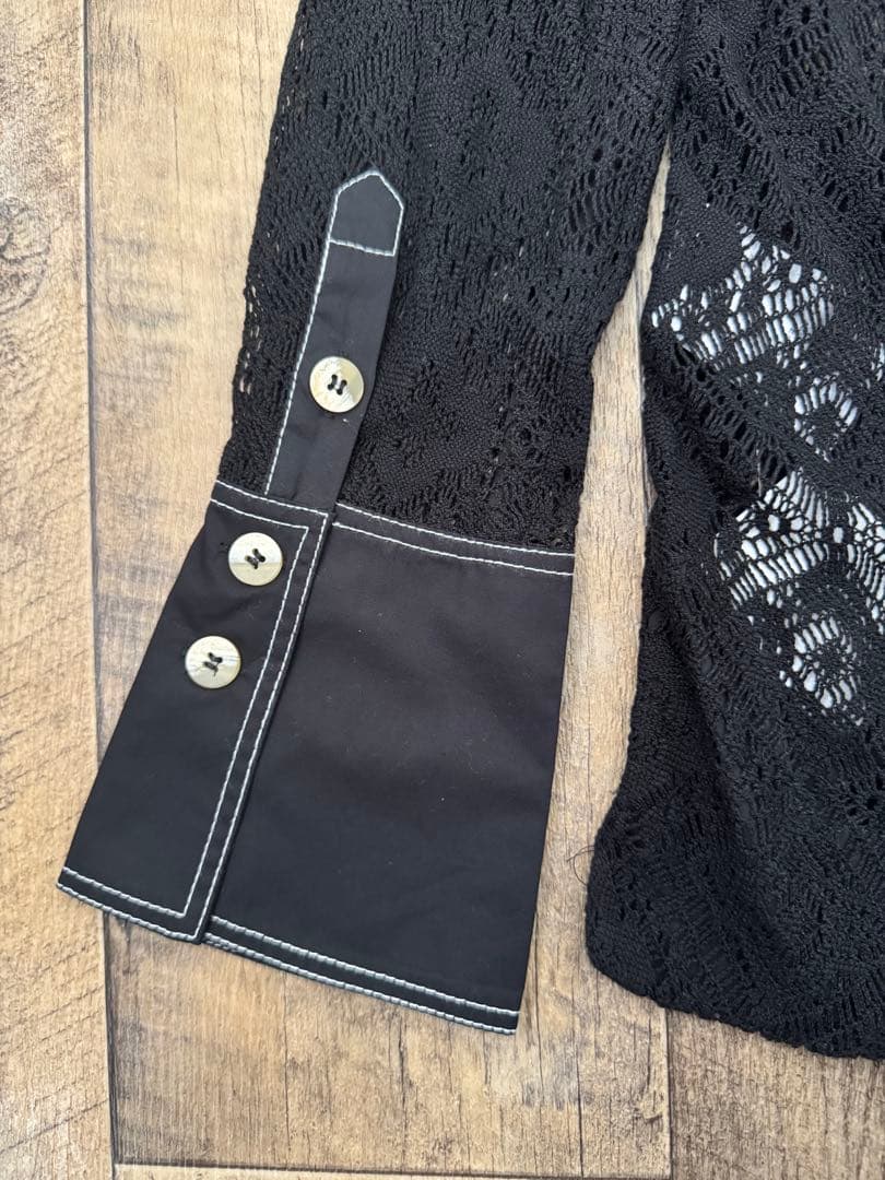 GANNI ガニー コットン レース シャツ