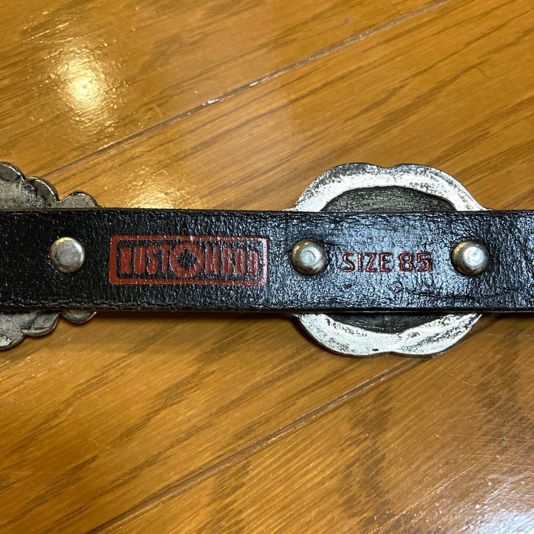 RUST MOOD コンチョレザーベルト　黒
