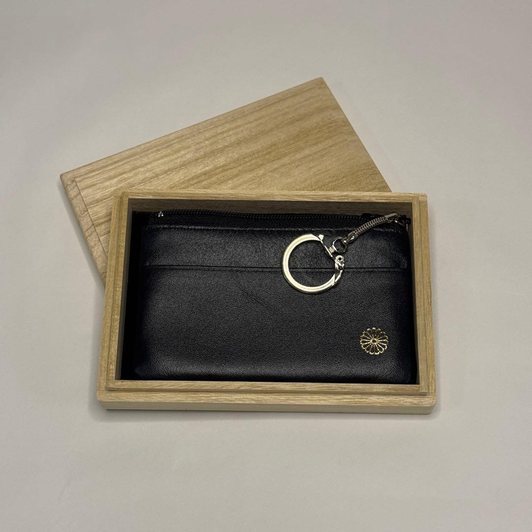 皇居　長財布　ブラック　新品　菊御紋　小銭入れ　キーホルダー　3点