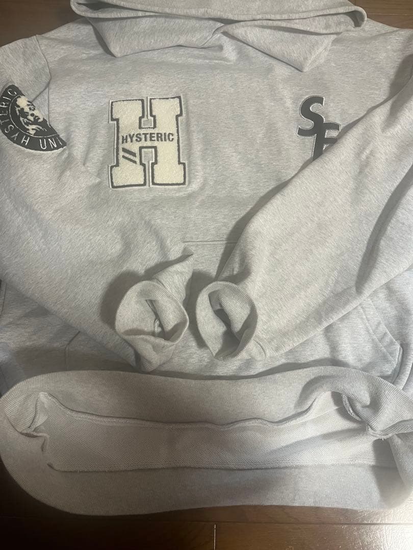 HYSTERIC GLAMOUR ウィンダンシーフード付きパーカー グレー