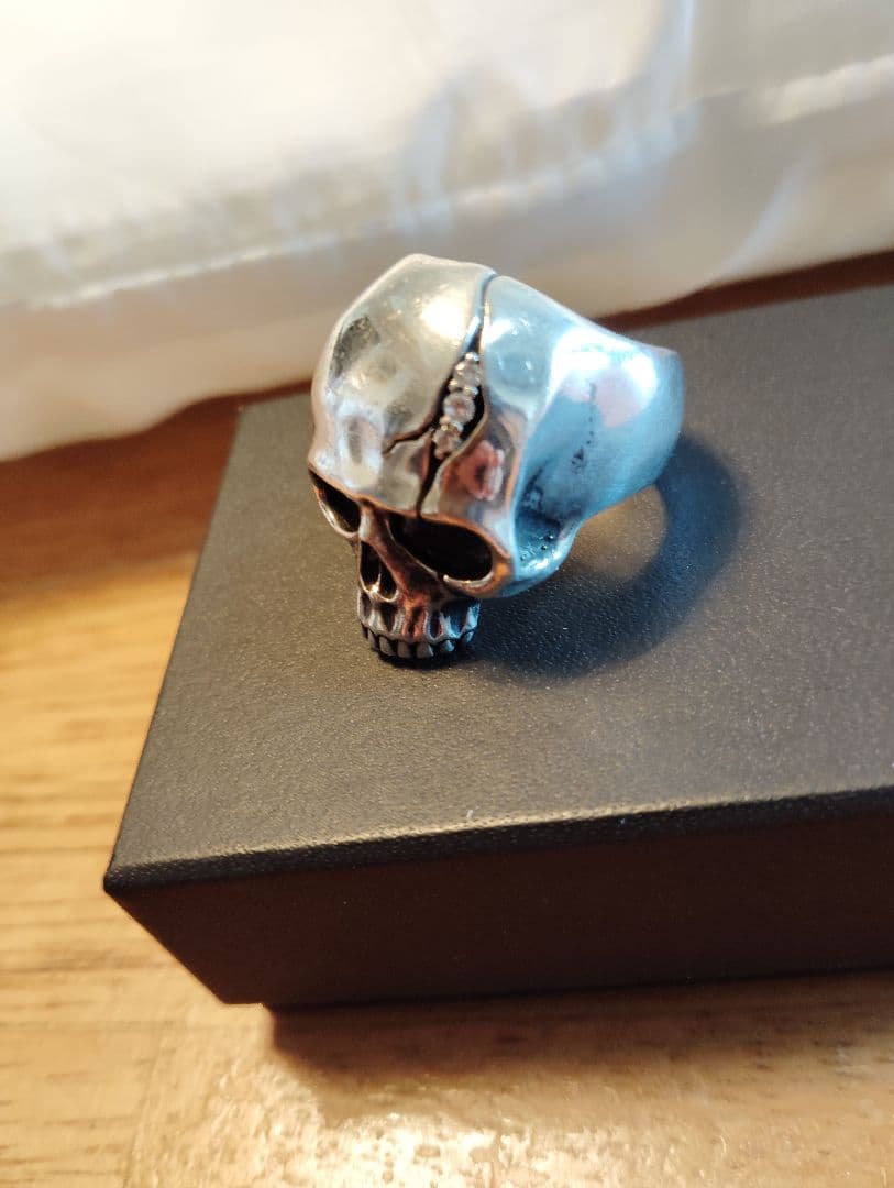 スカルリング SV925ドクターモンローホワイトキュービック19号